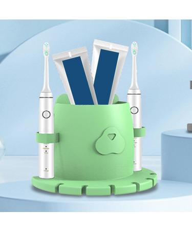 Duiaynke Green Toothbrush Holder with Hook Stand | Organized Storage for Toothbrushes Toothpaste Razors and Towels | Perfect for Bathroom Solutions - Buy Online on GoSupps.com