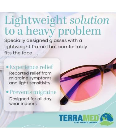 Terramed Just Think Comfort Migraine Glasses FL-41 | Unisex Relief for Migraine & Light Sensitivity | UV Protection & Eye Strain Relief - Buy Online on GoSupps.com