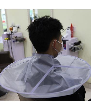 Waterproof Hair Cutting Cape - Adjustable Barber Cape for Kids & Adults | Grey Umbrella Haircut Styling - Buy Online on GoSupps.com