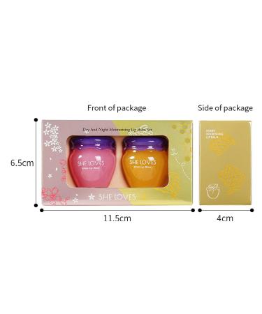 She Loves Day & Night Moisturizing Lip Balm - 2 Pack, Anti-Cracking, Nourishing & Hydrating Lip Care - 10g - Buy Online on GoSupps.com