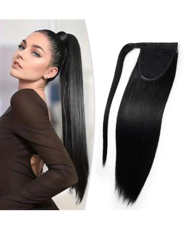 XXAD553TY Natural Brazilian Ponytail Ponytail Human Hair Human Remy Hair Extensions Long Ponytail Extensions Human Hair Ponytail Ombre(Natural Black 14inches 65g) 14inches 65g Natural Black