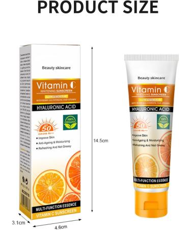 XdealCozyxc SPF 50 Face Sun Cream with VC Glow Sunscreen Waterproof and Moisturizing Spot UV Fluid Face Serum - Buy Online on GoSupps.com