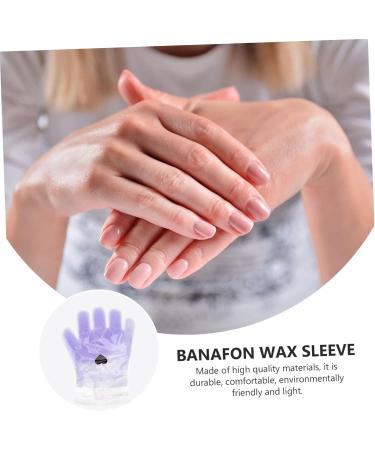 2 Pairs Wax Gloves Foot Non-woven Fabric Nursing Cover Purple - Buy Online on GoSupps.com