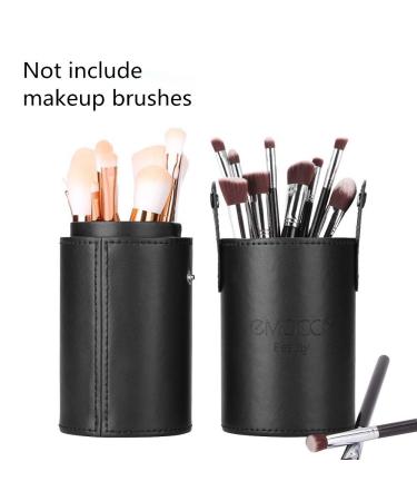 Buy A-Cup Black PU Leather Makeup Brush Holder | Travel Cosmetic Organizer - Stylish & Durable - Buy Online on GoSupps.com