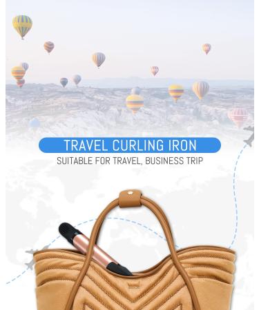 AmoVee Travel Curling Iron - Mini Dual Voltage 2-in-1 Flat Iron & Hair Straightener for Travel (1 Inch Black - Buy Online on GoSupps.com