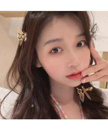 3D Butterfly Hair Clips 2 Pack - Gold & Silver Metal Non-Slip Hair Accessories for Women - Cute Butterfly Hair Styling Decoration - Buy Online on GoSupps.com