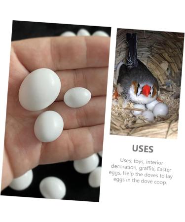 BESPORTBLE 12pcs Portable Fake Eggs Multi-Function Fake Eggs Delicate Simulated Eggs Solid Egg Multifunction 1.6x1.2cm White - Buy Online on GoSupps.com