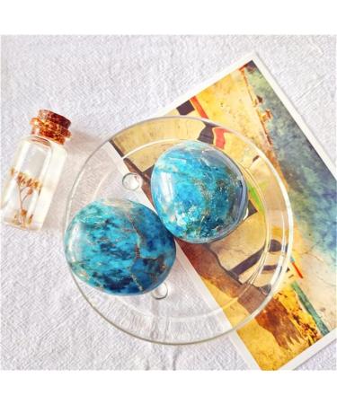 Natural Polished Gemstones Blue Apatite Palm Crystal Stones for - (Color: Blue Apatite Size: 40-70mm) Full of Texture - Buy Online on GoSupps.com