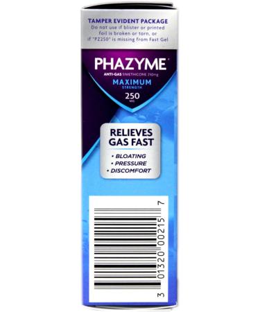 Phazyme Maximum Strength 250mg Anti-Gas Soft Gels - 36 ea - Buy Online on GoSupps.com