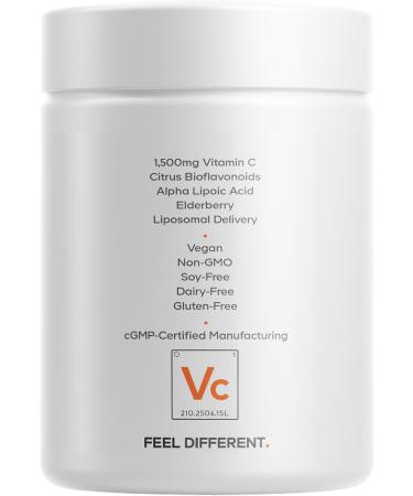 Codeage Liposomal Vitamin C Vitamins with Zinc Elderberry Citrus Bioflavonoids Ascorbic Acid Quercetin & Rose HIPS Fruit Vitamina C Liposomal Supplement Pills - Non-GMO Vegan - 90 Capsules - Buy Online on GoSupps.com