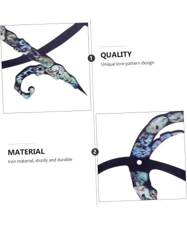 Cabilock 1pc Pendant Emblems Ornament Home Decor Metal Wall Hanging Heart Wall Iron Heart -shaped 30x26cm Silver - Buy Online on GoSupps.com