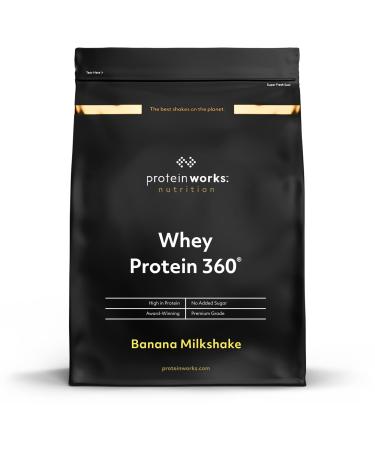 Protein Works - Whey Protein 360 |With additional vitamins |Whey protein powder |Whey protein powder |40 servings |Banana milkshake |1.2kg Banana Milch Shake 1.2kg - Buy Online on GoSupps.com