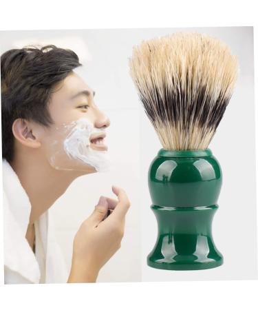 Premium Green Hair Shaving Brush | Bristle Safety Neck Sweep & Beard Grooming - International Shipping Available - Buy Online on GoSupps.com