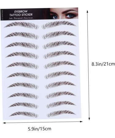 Beavorty 12 Pcs Eyebrow Stickers Hair-like Eyebrows Eyebrow Transfer Stickers Cosmetic Eyebrow Trimming 6d - Buy Online on GoSupps.com