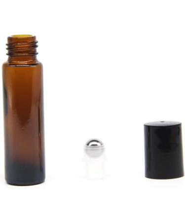 YIZHAO 10ml Amber Glass Roller Bottles - Set of 6 Brown, Empty Roller Ball Bottles for Essential Oils, Massage & Beauty Oil Mix Lab, Stainless Steel Roller Ball - Buy Online on GoSupps.com