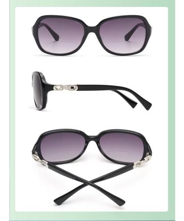 JM Classic Bifocal Reading Sunglasses for Women - Vintage UV Protection Outdoor Glasses 2.0x Black - Buy Online on GoSupps.com