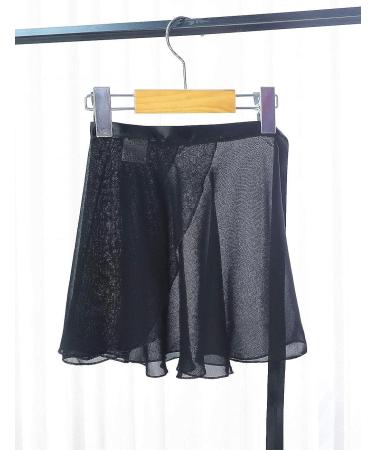 Daydance Black Sheer Chiffon Ballet Wrap Skirt for Girls and Women - X-Large - Buy Online on GoSupps.com