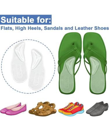 Dr.Foot Arch Support Shoe Inserts for Plantar Fasciitis Relief - Self-Adhesive Gel Insoles for Men & Women 2 Pairs (Small Transparent - Buy Online on GoSupps.com