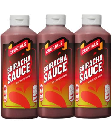 Sriracha Squeezy Sauce 500ml- Bundle Consisting of Crucial x3 Pack