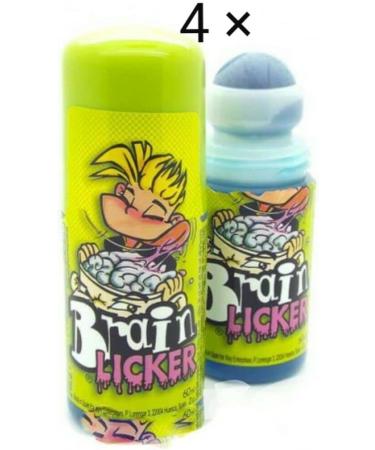 4 x Blue Brain Licker 60ml - Sour Candy Roller Drink - Blue Raspberry Flavour sour rolling candy - TikTok Brain Lickers - Buy Online on GoSupps.com