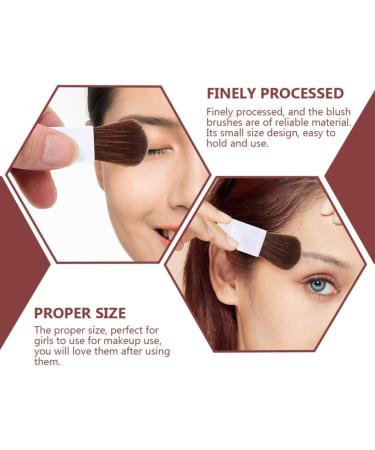 1Set blush brush mini makeup brush kabuki brush flat blusher brush makeup blusher brush foundation makeup Cosmetic concealer brush pvc soft travel white - Buy Online on GoSupps.com