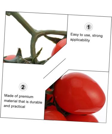 HOMSFOU 10pcs Vine Tomatoes Fake Tomato Decor Christmas Decorations Decorative Artificial Fruits Fake Fruit Home Wedding Decor Artificial Tomato Dinner Party Red Tomato Plastic Miniature Redx10pcs 12X20CMx10pcs - Buy Online on GoSupps.com
