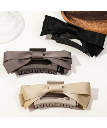 Limtula Delicate Ribbon -Style Claw Clip Hair Clip Sweet Girls y -Style Large Ribbon Balletcore Black on black - Buy Online on GoSupps.com
