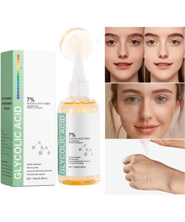 Mikabila 100ml Glycolic Acid 7% Toning Resurfacing Solution Glycolic Acid Toner Moisturize & Strengthen Skin Glycolic Sour 7% Toner Hydrating Toner Rejuvenate Moisturize & Strengthen Your Skin - Buy Online on GoSupps.com