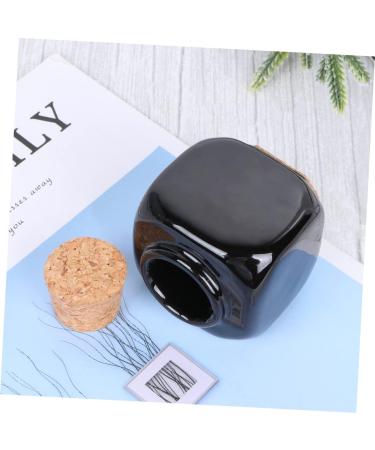 Mikinona Powder Bottle Jar Clear Ceramic Bottle Nail Art Ceramic Cup Liquid Powder Container Manicure Dishes Pill Container Bottle Ceramic Mug Practical Empty Bottle Wooden Bamboo - Buy Online on GoSupps.com