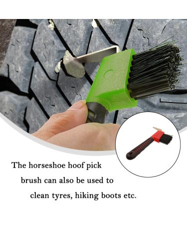 Horse Hoof Pick Brush with Handle Hoofpick Brush Sturdy Horses Hoof Cleaner for Horses Donkey and Goat (Random Colour) - Buy Online on GoSupps.com