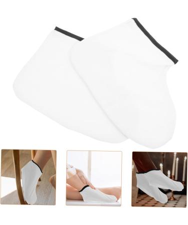 Paquet Paraffine Pieds Taille Fine Coton Doux Beige Bord Noir Soins des Pieds Spa Hydratation Salon et Usage Domestique - Buy Online on GoSupps.com