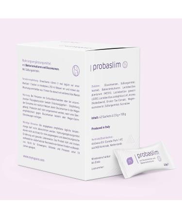 Nupure Probaslim Glucomannan Powder 3000 mg - 42 Portions with Lactic Acid Bacteria & Green Tea Extract for Weight Management | International Shipping - Buy Online on GoSupps.com
