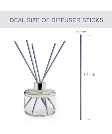 Hossian 50PCS Grey Reed Diffuser Sticks - 7.5 Inch Fragrance Decor for Office and Home - Refill Oil Sticks - Buy Online on GoSupps.com