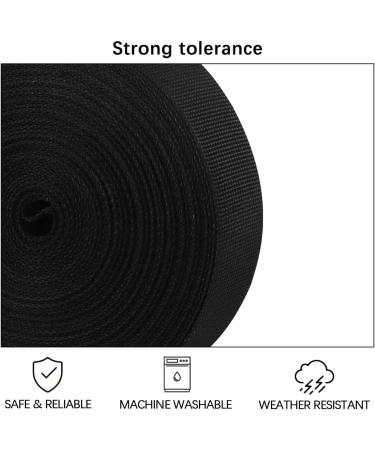 RETON 1 1/4 Inch Black Nylon Webbing Strap - 10 Yards for Outdoor DIY Gear, Backpacks, Pet Collars & Crafts - Buy Online on GoSupps.com