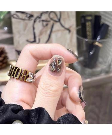 24Pcs/Set Press On Nails Short Black Gold Foil Diamond False Nails Acrylic Fake Nails Full Cover Nails Tips Artificial Finger Manicure Press on nails for Women and Girls - Buy Online on GoSupps.com