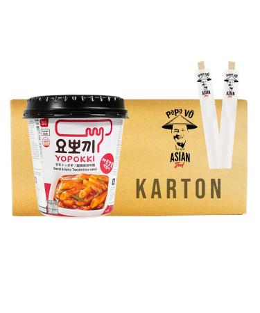Pack of 12 (12x140g) Yopokki rice cake sweet & spicy (Papa Vo ) 140 g (pack of 12)