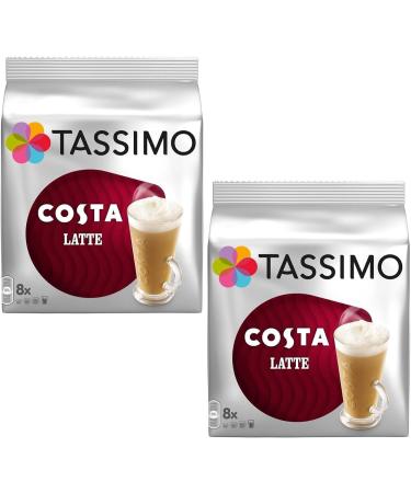 Tassimo Costa Latte Pods 2 Pack - 32 T-Discs / 16 Drinks (Total 2 Packs) - Buy Online on GoSupps.com