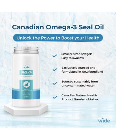 WIDE Naturals Seal Oil Omega 3 (180 Softgels) - Buy Online on GoSupps.com