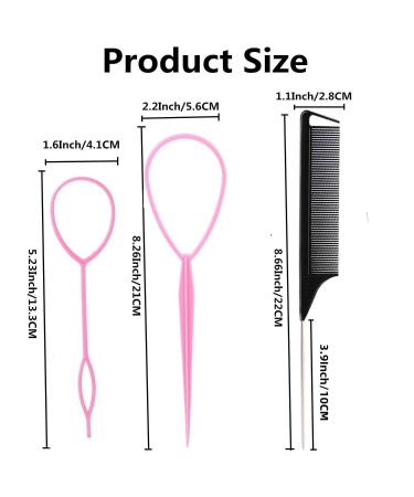 1000Pcs Small Elastic Rubber Hair Bands Set with Loop Styling Tool for Girls and Women - Includes 2 Topsy Hair Tail Tools, 1 Rattail Comb, and 5 Duckbill Clips - Braids Accessories Type 20 - Buy Online on GoSupps.com