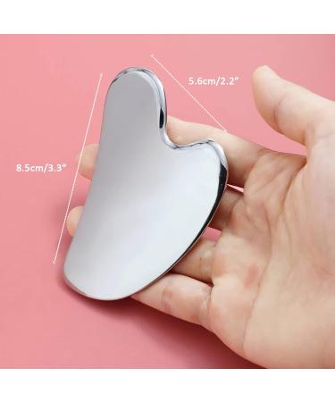 Premium Stainless Steel Gua Sha Tool for Facial & Body Massage | Lymphatic Drainage & Sculpting | Gua Sha Scraping Massage Tool - Buy Online on GoSupps.com