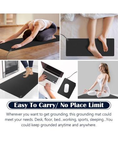 Grounding Mat for Desk Grounding Foot Mat for Reducing Pain Made by Conductive Carbon Leather Grounding Pad for Stress Relieving with a 16.4 Feet Grounding Cord (23.6 35.4 in) 23.6*35.4 IN - Buy Online on GoSupps.com