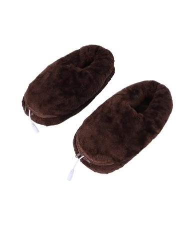 Electrically heated slippers temperature adjustable winter soft plush heating shoes foot warmers for cold weather comfortable for men and women foot warming