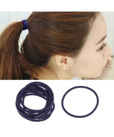 50pcs High Elasticity Nylon Rubber Bands Ponytail Holders for Adults & Kids - Navy Blue - Buy Online on GoSupps.com