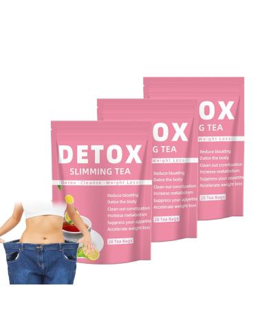 Tisane Minceur D tox Naturelle Base De Plantes - 28 Jours For Une Silhouette Affin e Ingr dients Biologiques(3PC)
