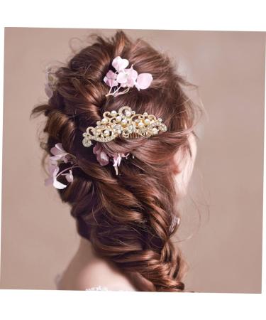 Amosfun Hair Accessories for Women Hair Pearls Bridal Antique Hair Comb Clips Wide Teeth Side Pins Bridal Hair Comb Fashion Headwear Costume Accessories Hair Ornament Flowers Headgear - Buy Online on GoSupps.com