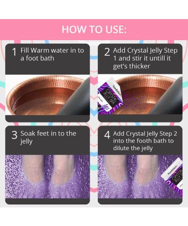 Pandaspa Crystal Jelly Pedicure Spa Foot Bath Soak - Exfoliate Tired Feet, Orange (3 Sets) - Buy Online on GoSupps.com