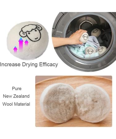 6-Pack Wool Dryer Balls - Reusable Laundry Balls for Natural Fabric Softening and Wrinkle Release - Organic Eco-Friendly Dryer Balls for Pet Hair Removal - Drying Ball Alternative to Dryer Sheets - Buy Online on GoSupps.com