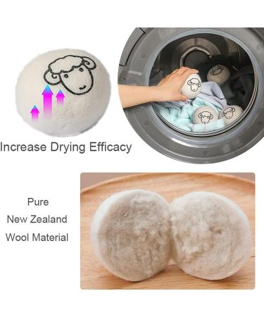 BienStylife 4-Pack Wool Dryer Balls Reusable Laundry Balls for Dryer Natural Fabric Softeners and Wrinkle Release Organic and Eco Wool Dryer Ball for Pet Hair Removal Dryer Sheets Drying Ball - Buy Online on GoSupps.com