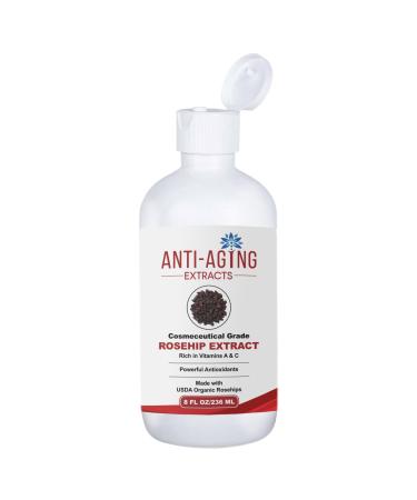 St. Croix Products Pure Rosehip Extract Serum Premium Cosmetic-Grade Liquid for Skin & Hair Hydrating Anti-Aging Botanical Formula (8 oz)