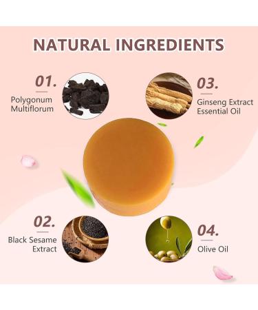 Beard color soap for men multiflorum shampoo bar for removing whitegray beard beard care for men ensures a thicker and fuller beard Fellflying - Buy Online on GoSupps.com